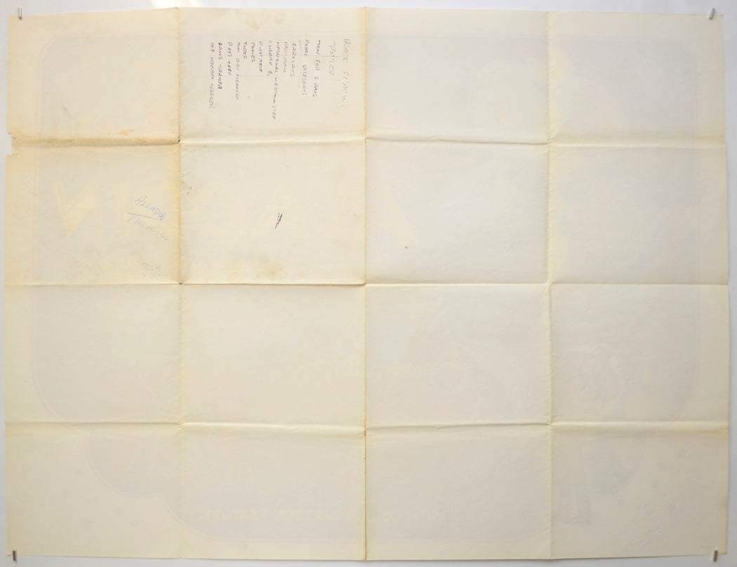 ALADDIN AND HIS MAGIC LAMP (Back) Cinema Quad Movie Poster