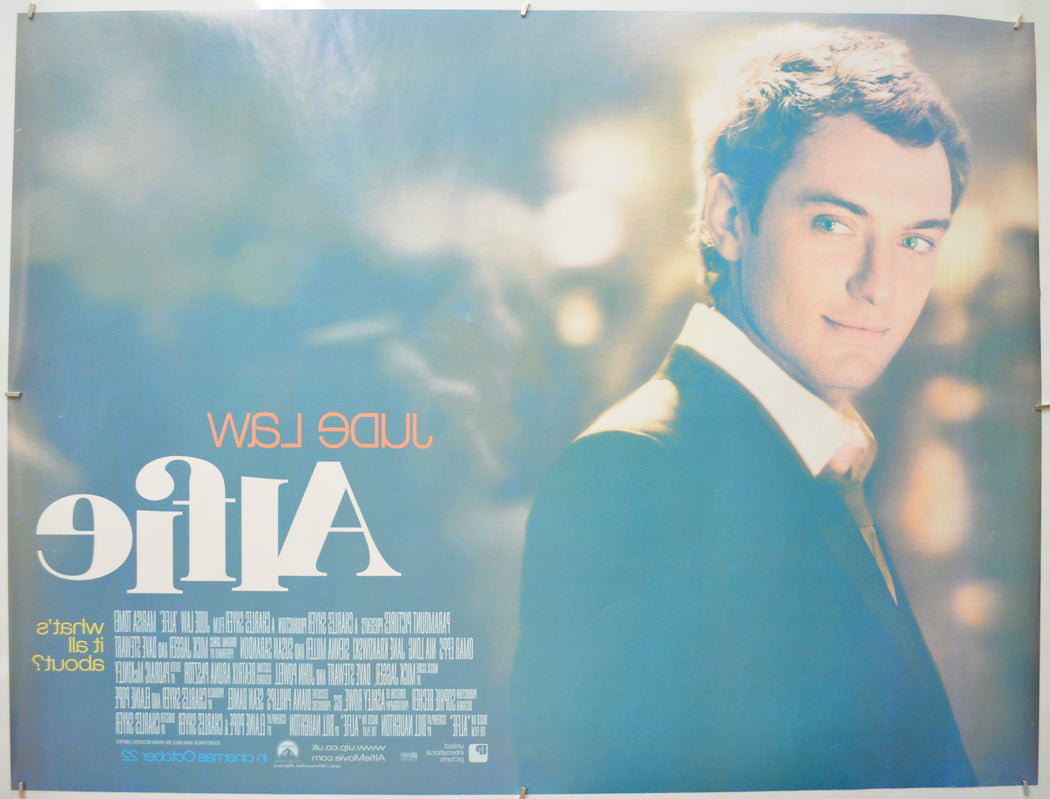 ALFIE (Back) Cinema Quad Movie Poster