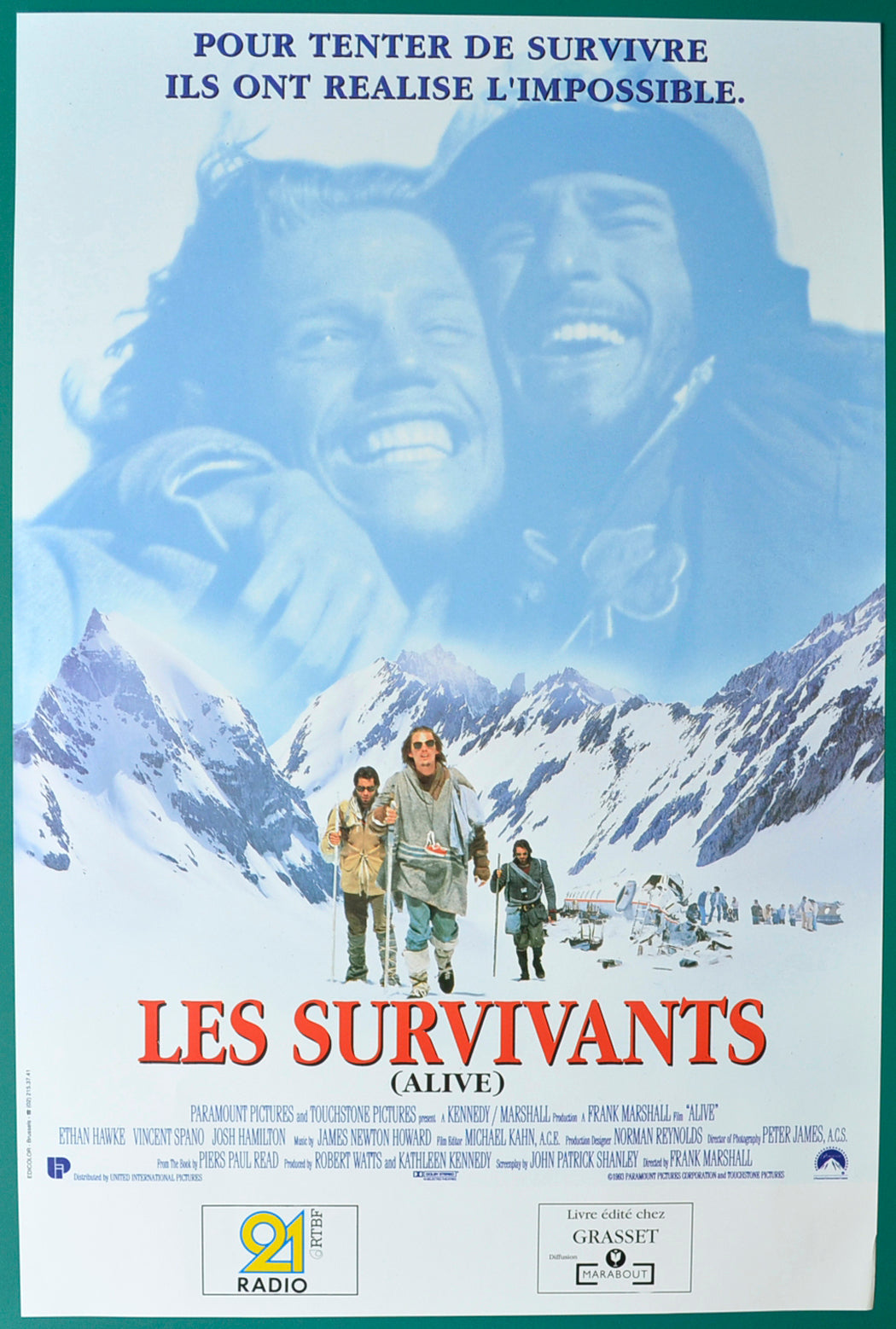 Alive Original Belgian Poster - Film Poster - Movie Poster