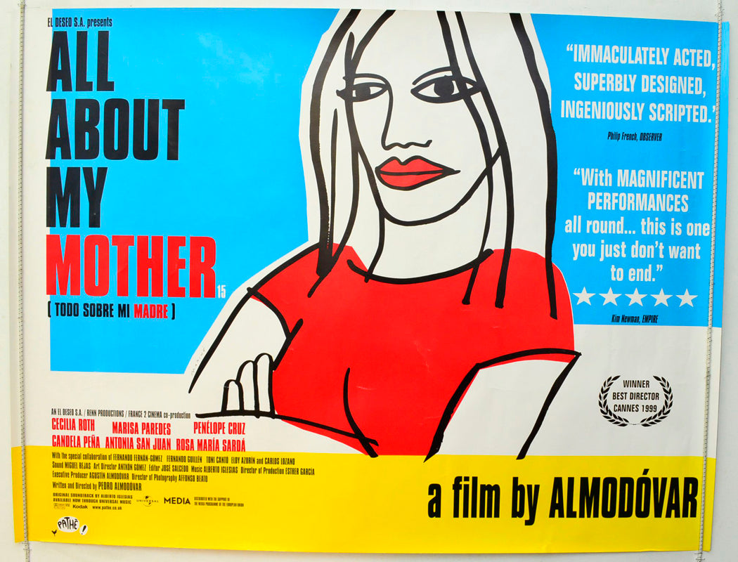 All About My Mother (a.k.a. Todo sobre mi madre) Original British Quad Poster - Film Poster - Movie Poster
