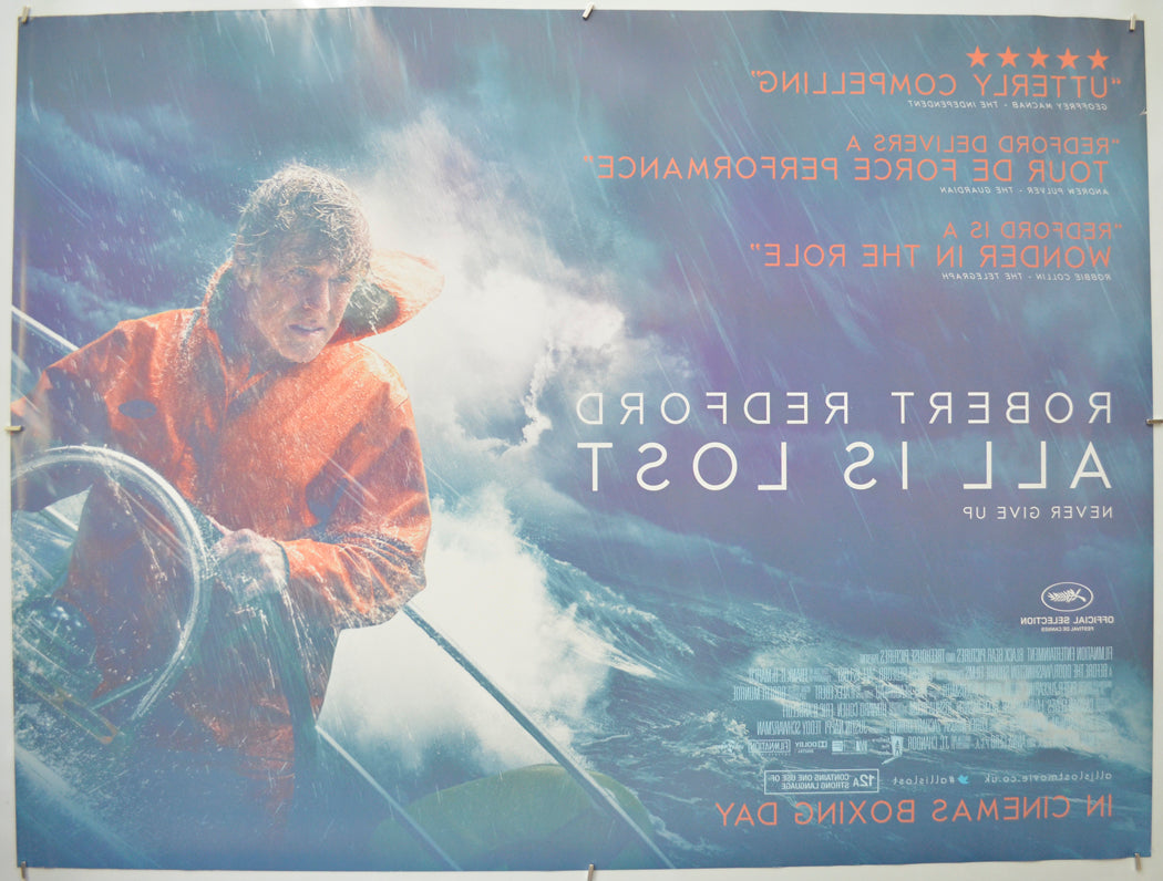 ALL IS LOST (Back) Cinema Quad Movie Poster