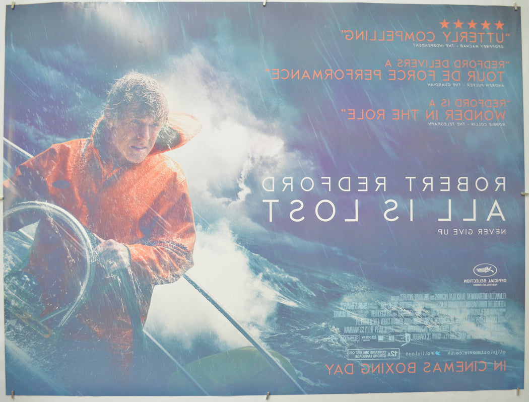 ALL IS LOST (Back) Cinema Quad Movie Poster