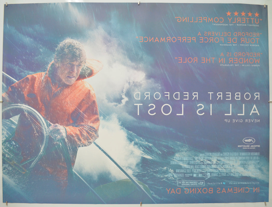 ALL IS LOST (Back) Cinema Quad Movie Poster