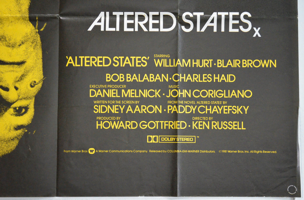 ALTERED STATES (Bottom Right) Cinema Quad Movie Poster