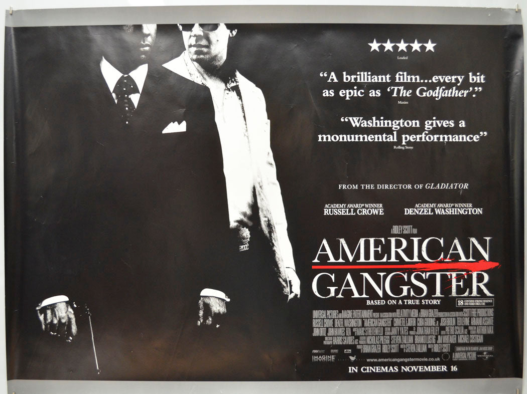 American Gangster” Original Quad Poster Film Poster Movie