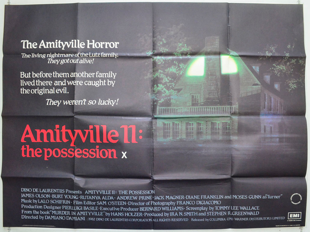 Amityville II : The Possession Original British Quad Poster - Film Poster - Movie Poster