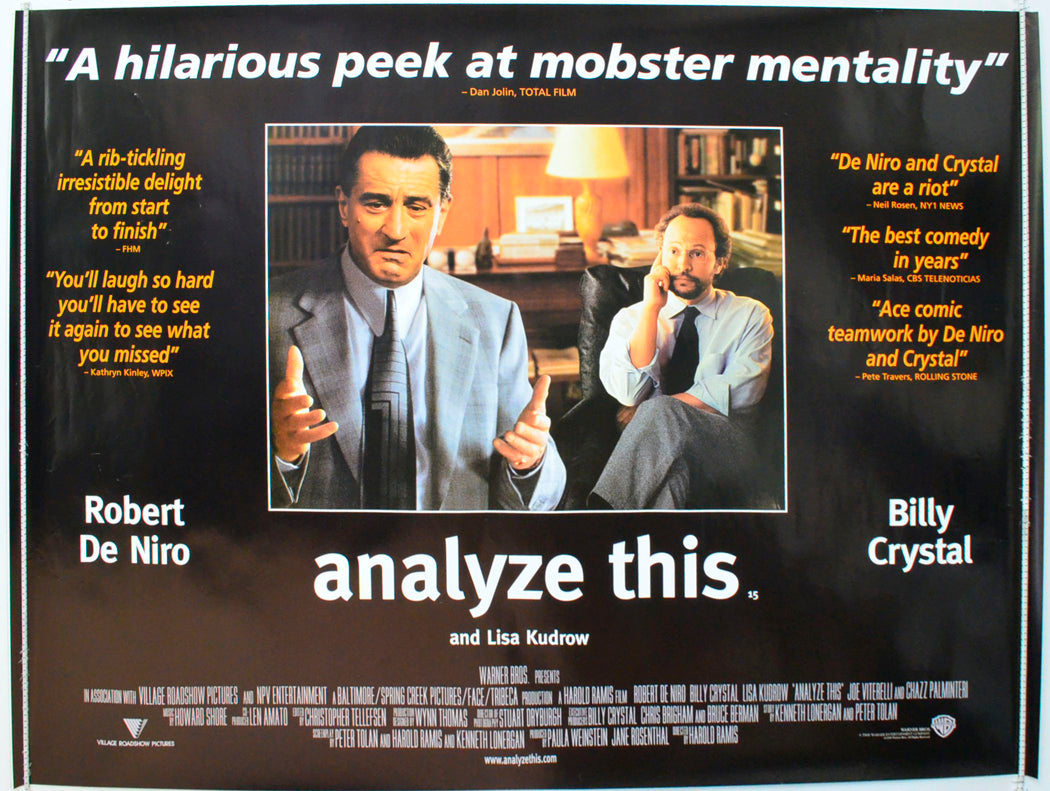 Analyze This (Teaser / Advance Version) Original British Quad Poster - Film Poster - Movie Poster