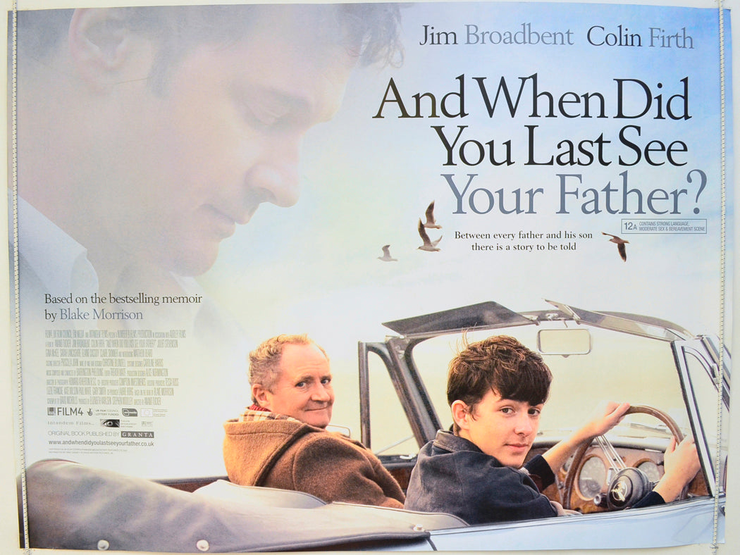 And When Did You Last See Your Father? Original Quad Poster - Film Poster - Movie Poster