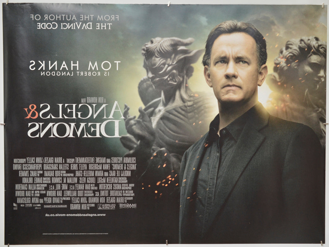 Angels And Demons (Back) Cinema Quad Movie Poster