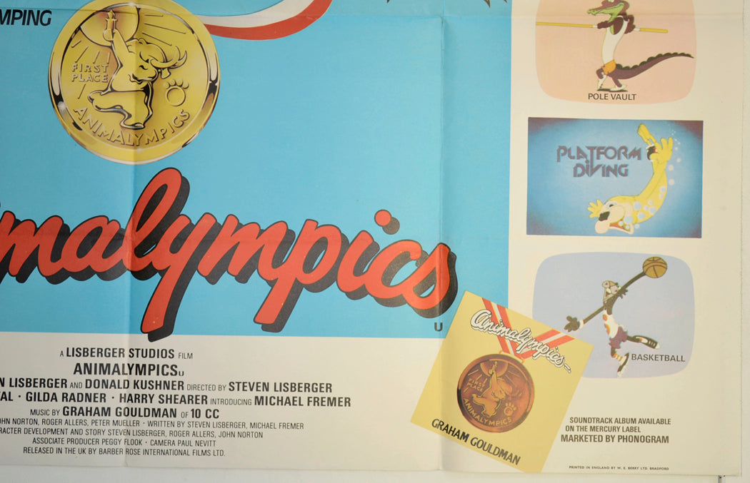 ANIMALYMPICS (Bottom Right) Cinema Quad Movie Poster