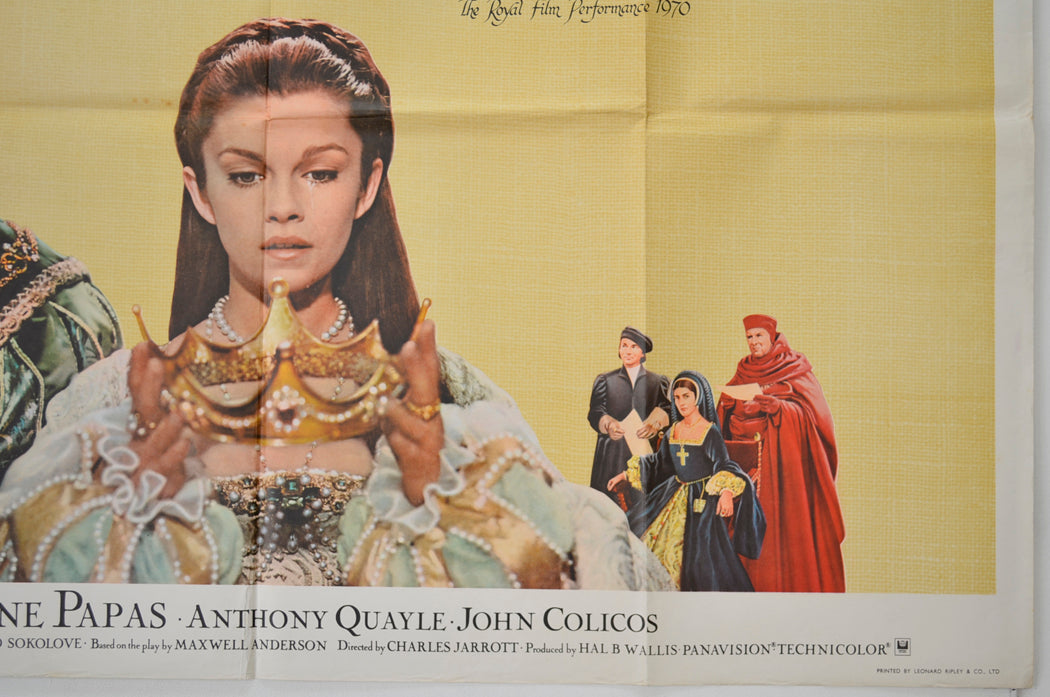 ANNE OF THE THOUSAND DAYS (Bottom Right) Cinema Quad Movie Poster
