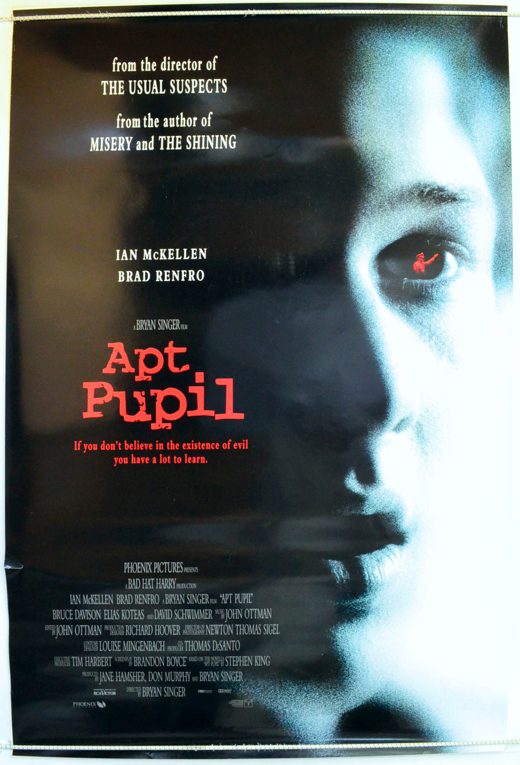 Apt Pupil Original One Sheet Poster - Film Poster - Movie Poster