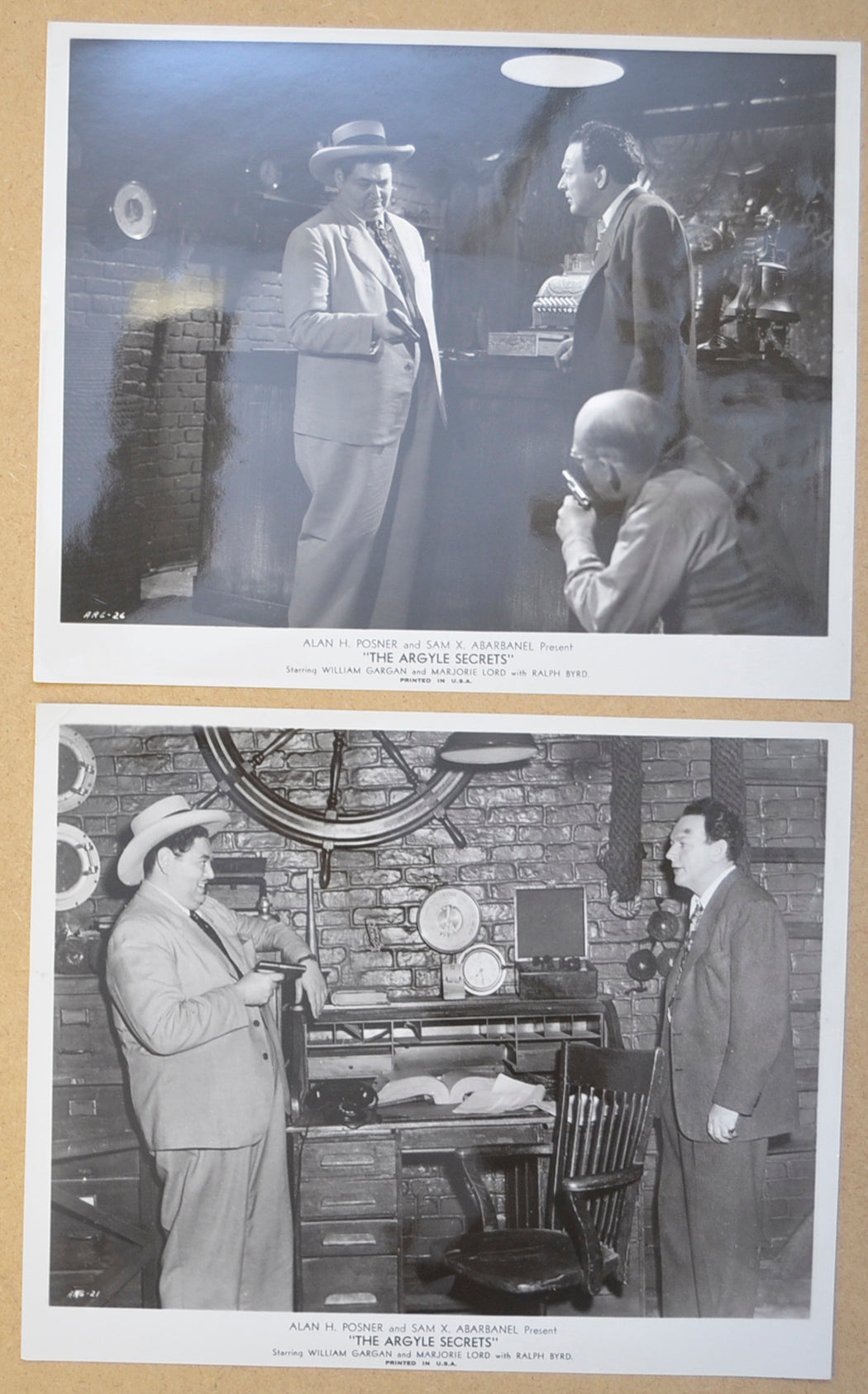 THE ARGYLE SECRETS (Stills 13 & 14) Cinema Black and White Press Stills