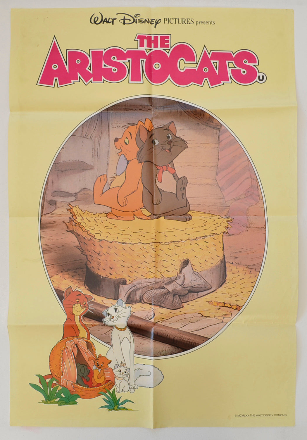 The Aristocats (1992 re-release poster) Original Double Crown Poster - Film Poster - Movie Poster