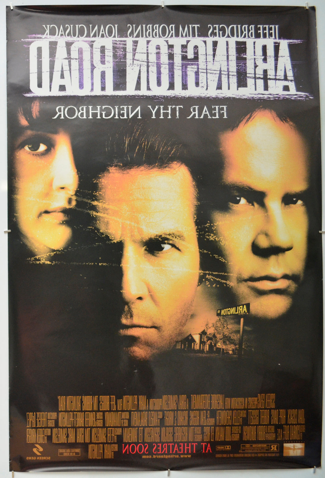 ARLINGTON ROAD (Back) Cinema One Sheet Movie Poster