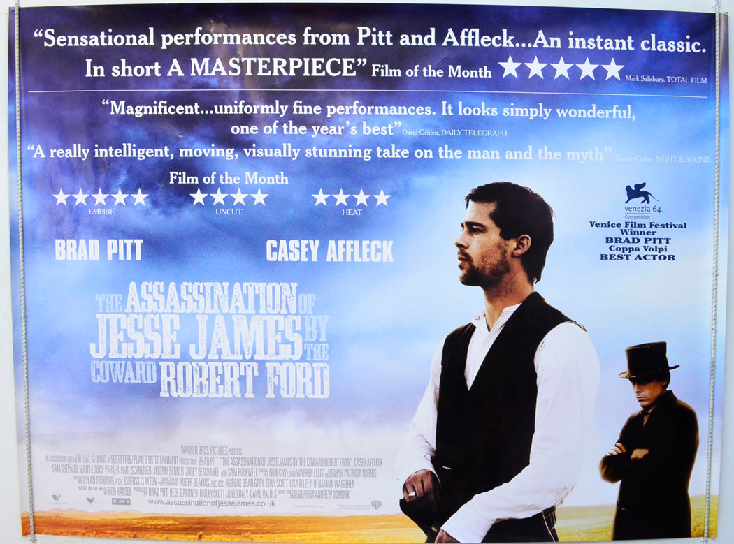 The Assassination of Jesse James By The Coward Robert Ford Original British Quad Poster - Film Poster - Movie Poster