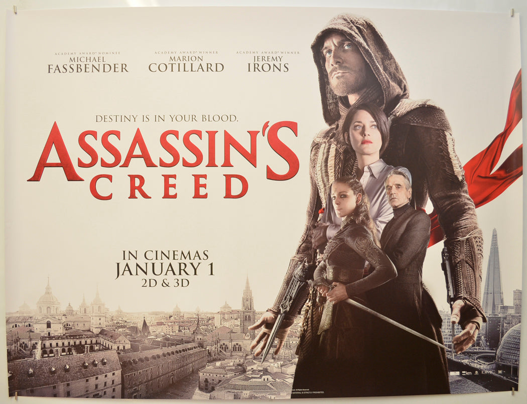 Assassin's Creed (Teaser / Advance Version) Original Quad Poster - Film Poster - Movie Poster
