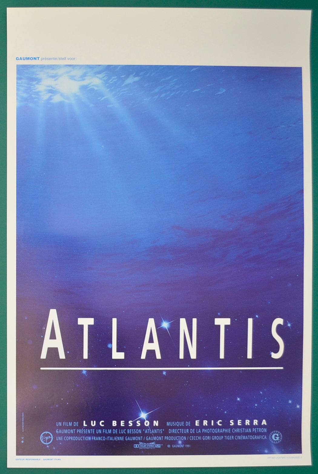 Atlantis Original Belgian Poster - Film Poster - Movie Poster