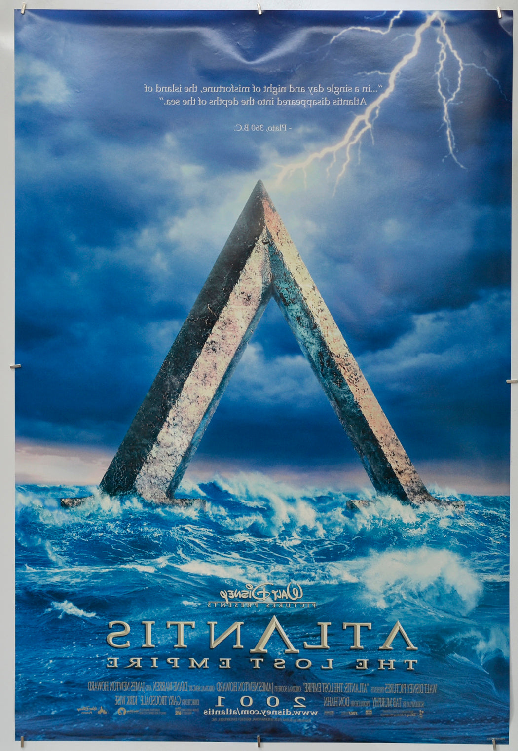 Atlantis : The Lost Empire (Back) Cinema One Sheet Movie Poster