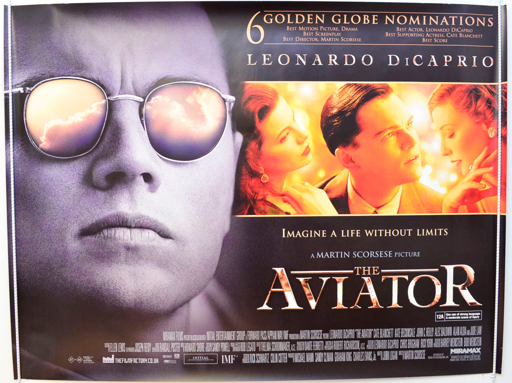 The Aviator Original British Quad Poster - Film Poster - Movie Poster