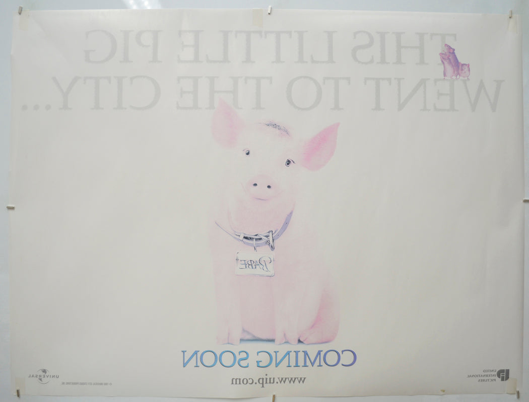 BABE : PIG IN THE CITY (Back) Cinema Quad Movie Poster
