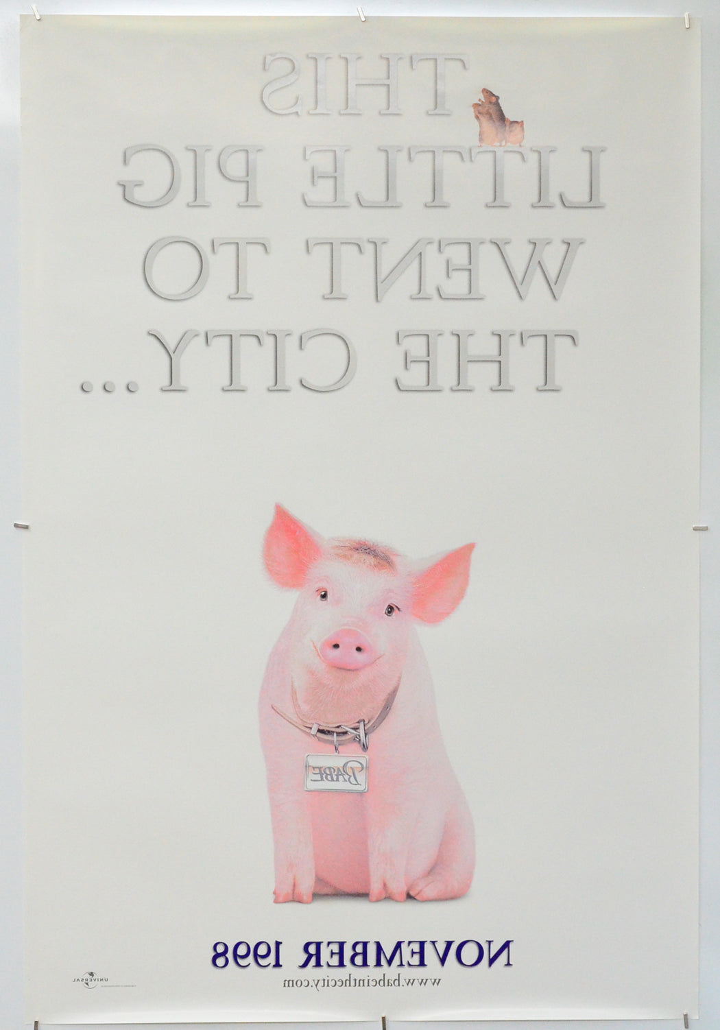 Babe : Pig In The City (Back) Cinema One Sheet Movie Poster