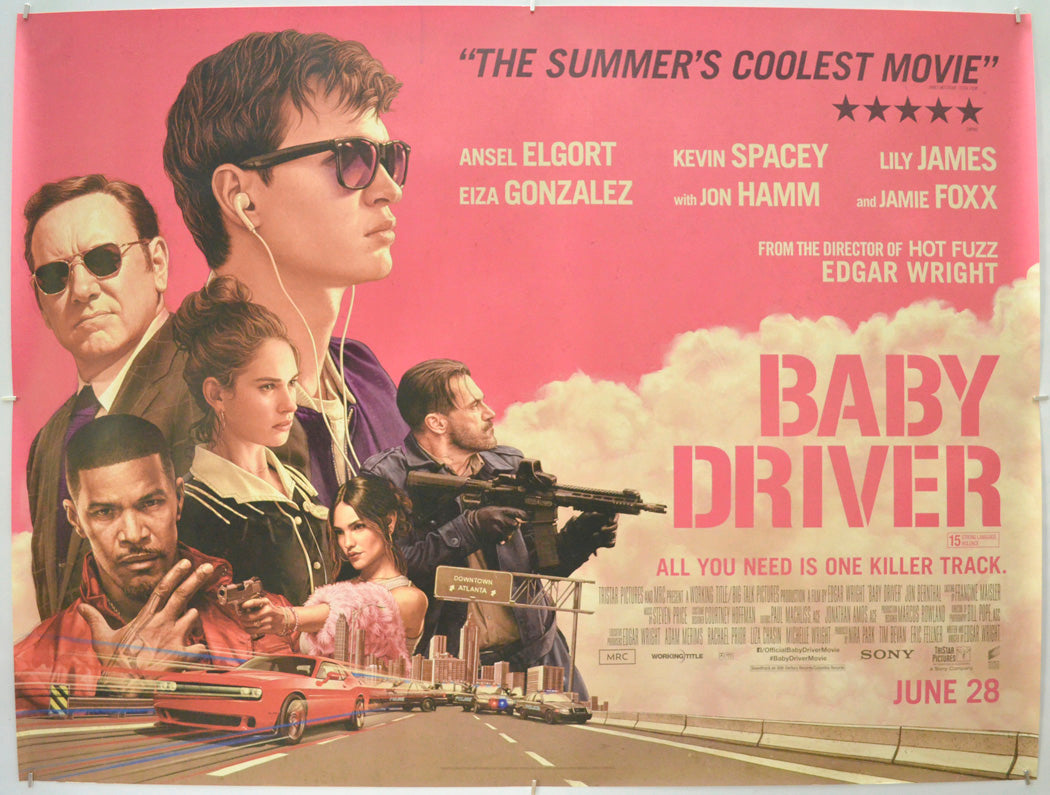 Baby Driver” Original Quad Poster Film Poster Movie Poster