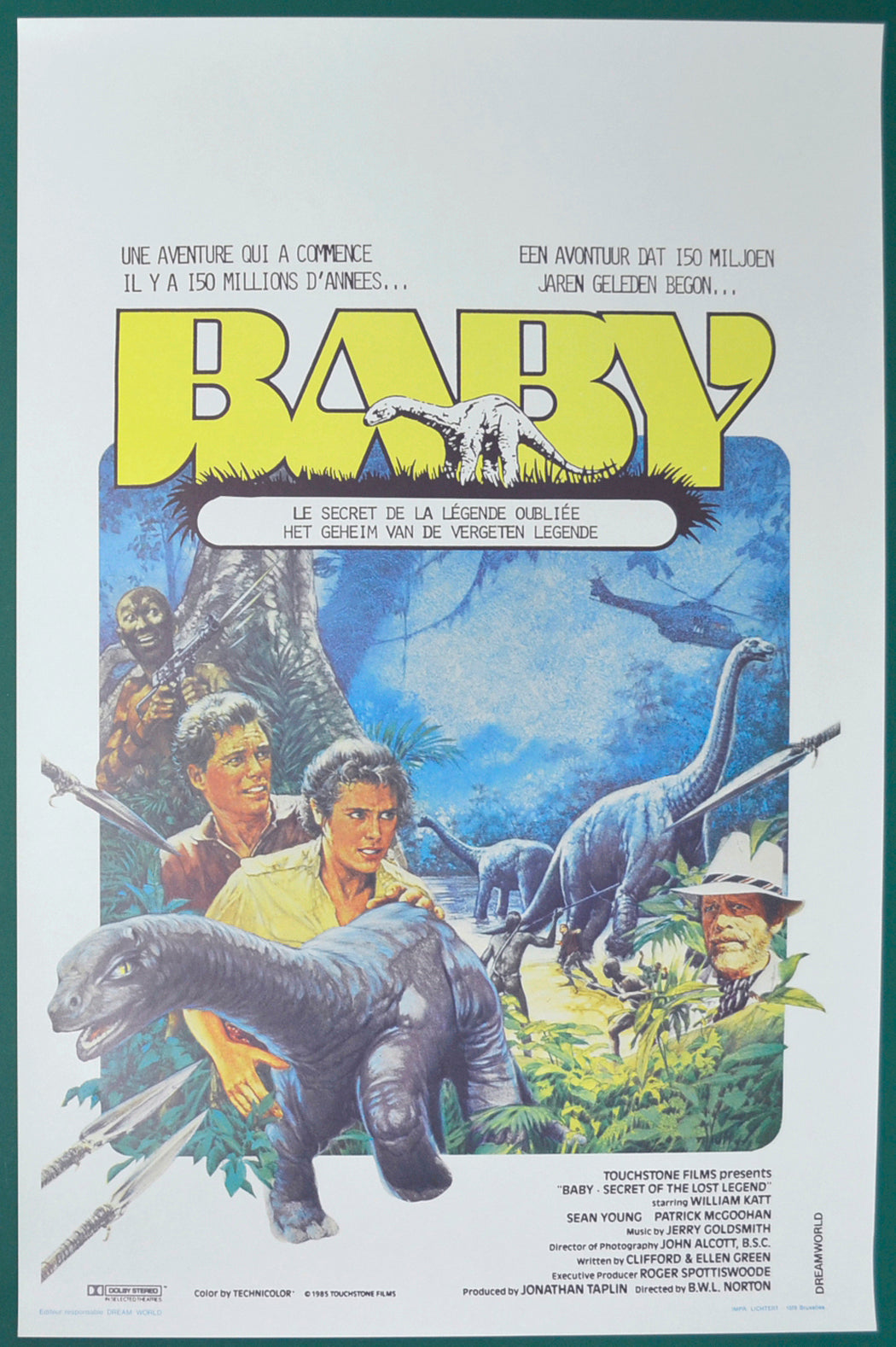 Baby - Secret Of The Lost Legend Original Belgian Poster - Film Poster - Movie Poster