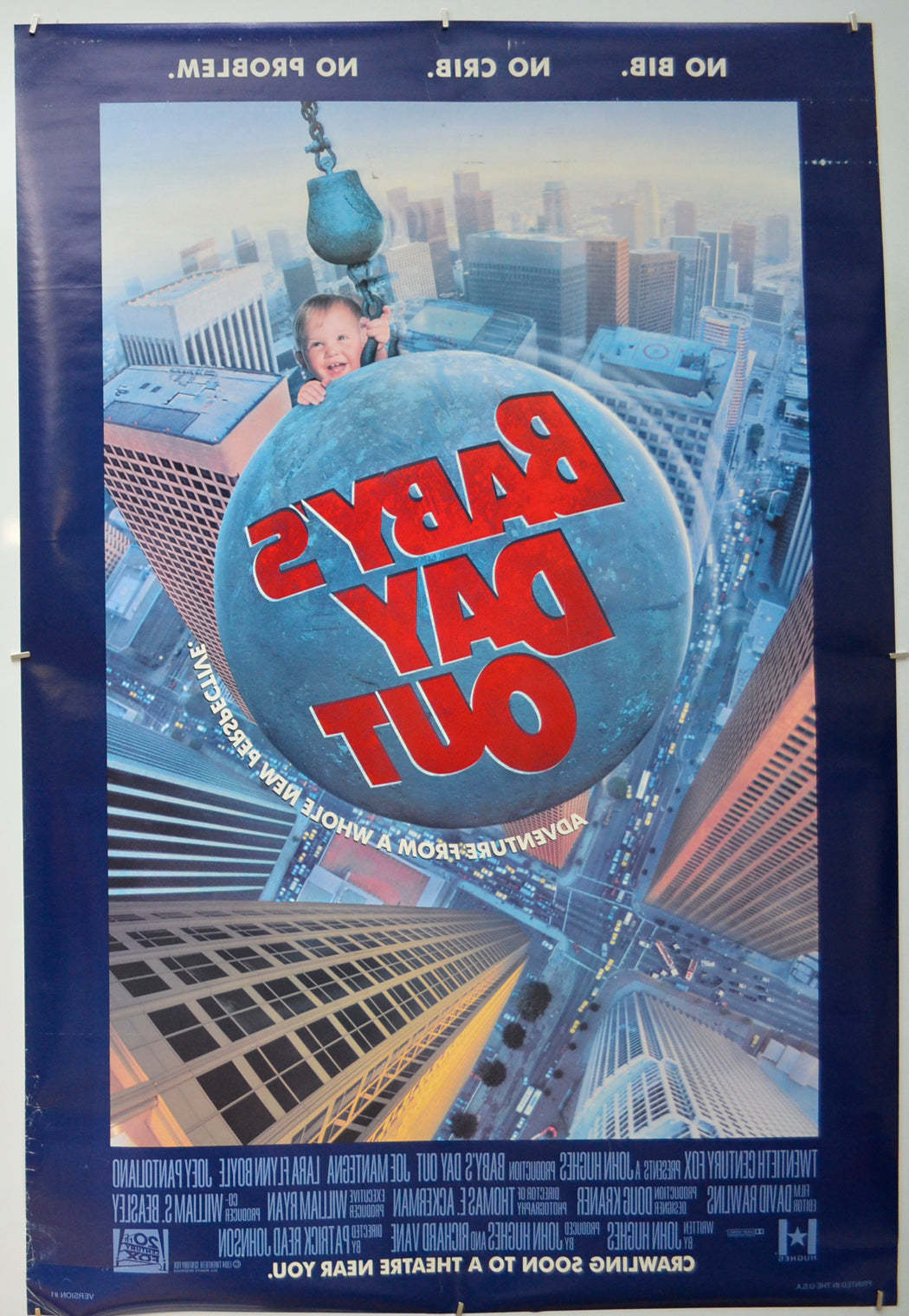 BABY’S DAY OUT (Back) Cinema One Sheet Movie Poster