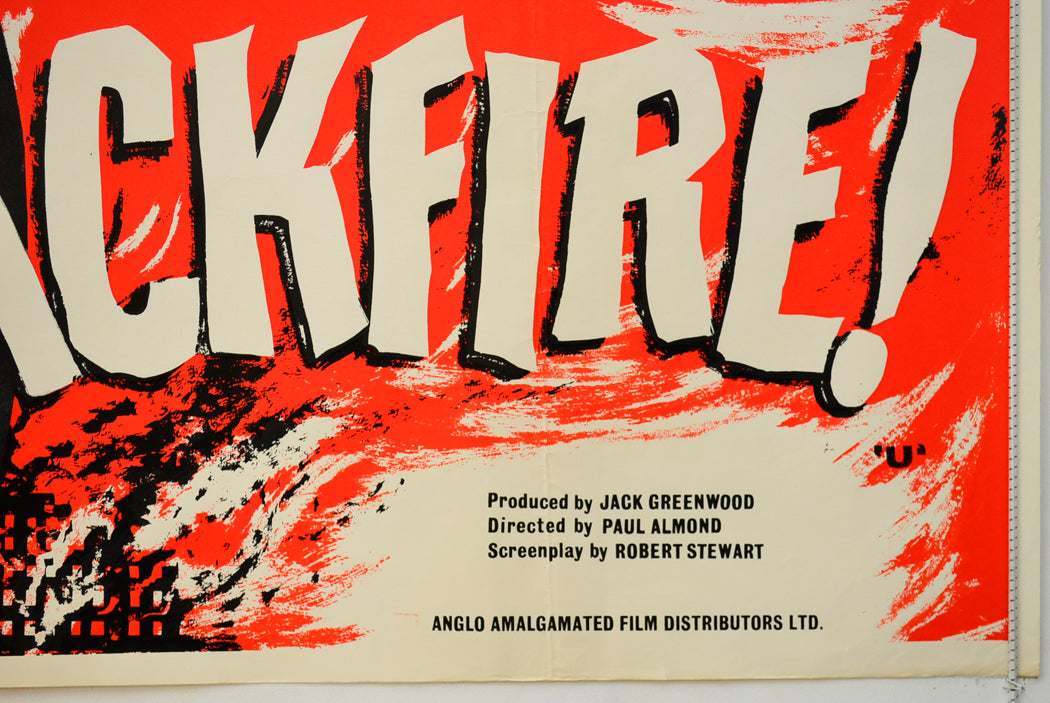 BACKFIRE (Bottom Right) Cinema Quad Movie Poster
