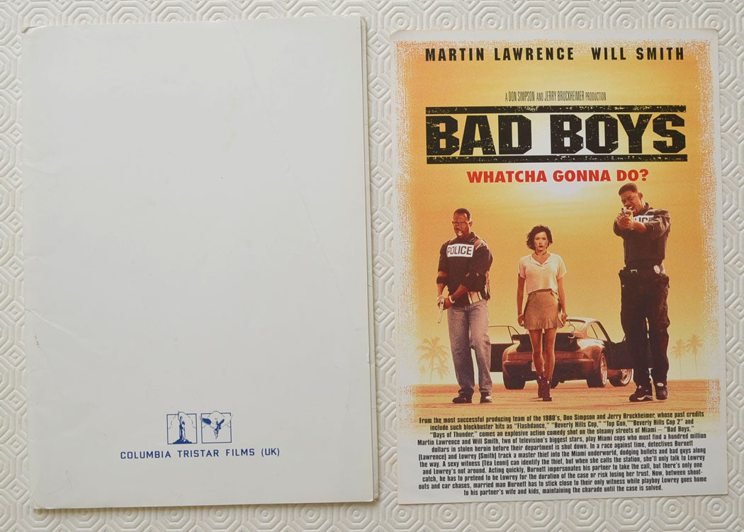 BAD BOYS Original Cinema Press Kit