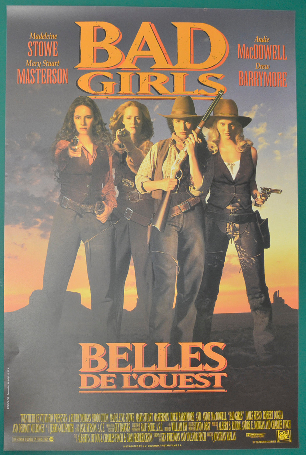 Bad Girls (Belgian French Title - Belles de l'Ouest) Original Belgian Poster - Film Poster - Movie Poster