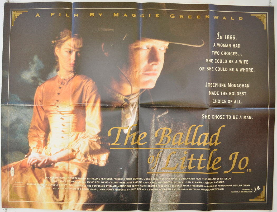 The Ballad Of Little Jo Original Quad Poster - Film Poster - Movie Poster