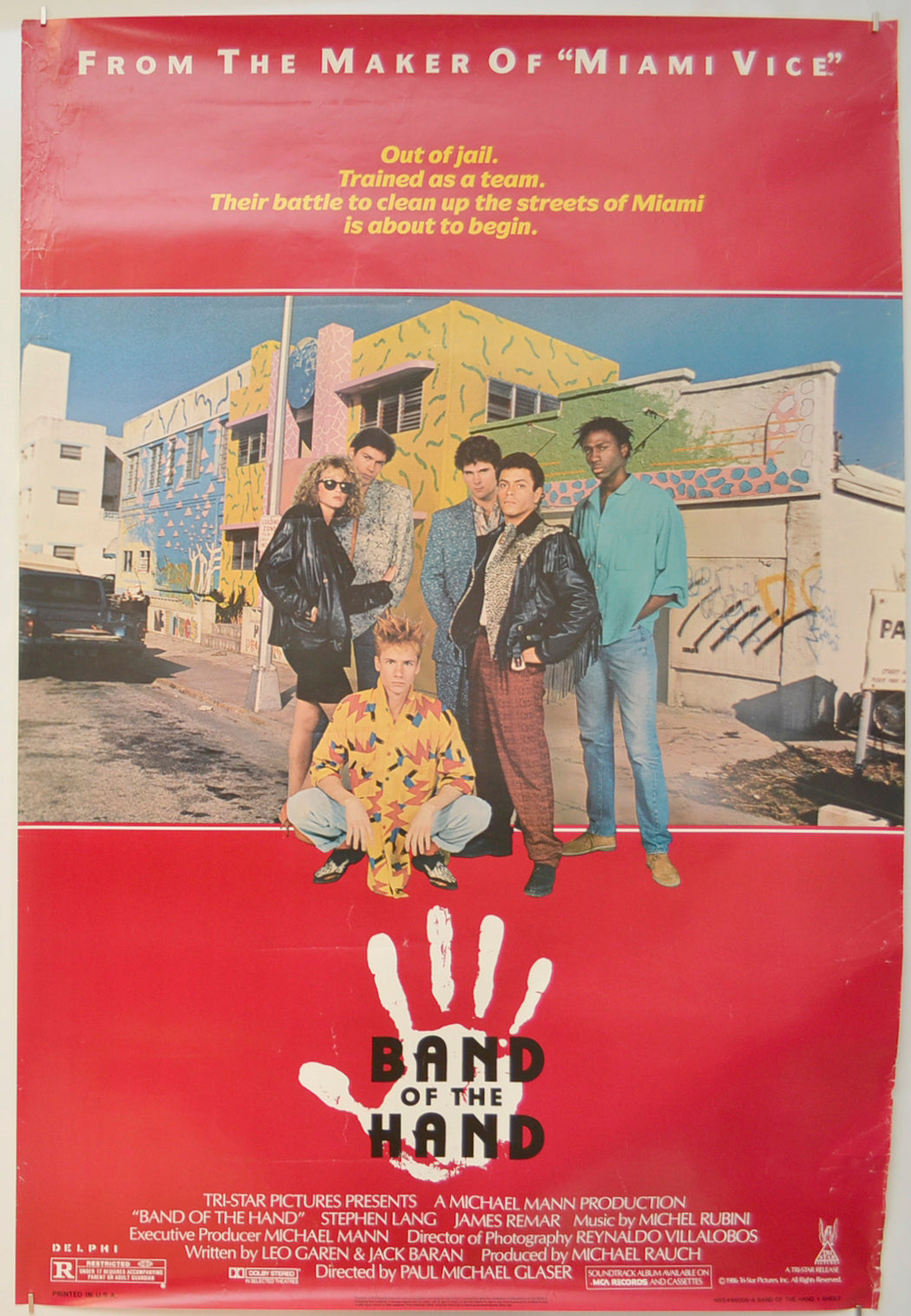 Band Of The Hand Original One Sheet Poster - Film Poster - Movie Poster