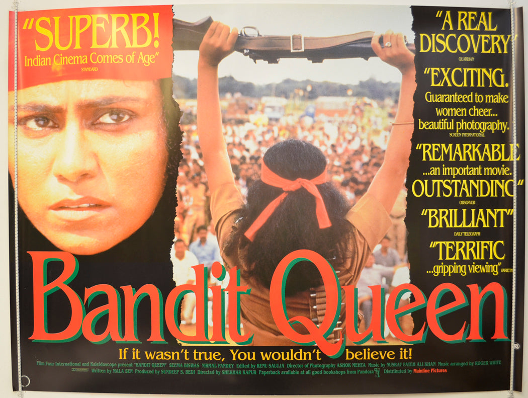Bandit Queen Original Quad Poster - Film Poster - Movie Poster