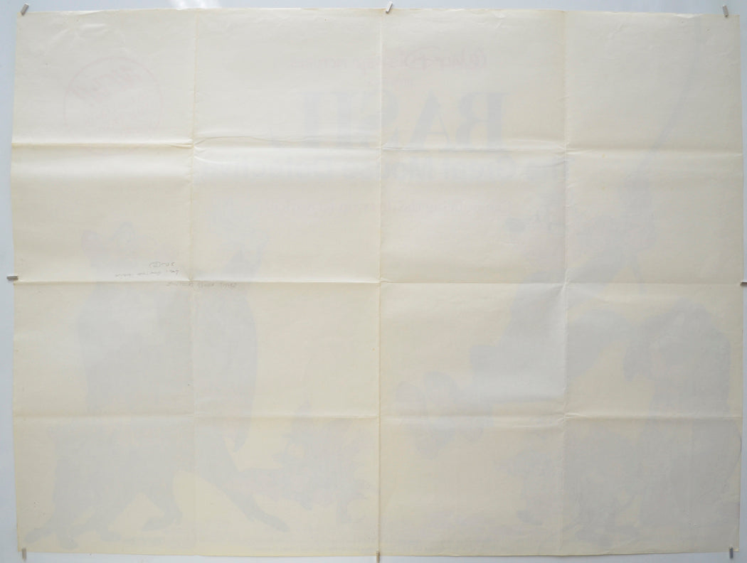 BASIL THE GREAT MOUSE DETECTIVE (Back) Cinema Quad Movie Poster