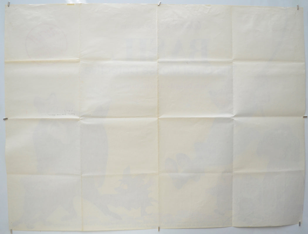 BASIL THE GREAT MOUSE DETECTIVE (Back) Cinema Quad Movie Poster