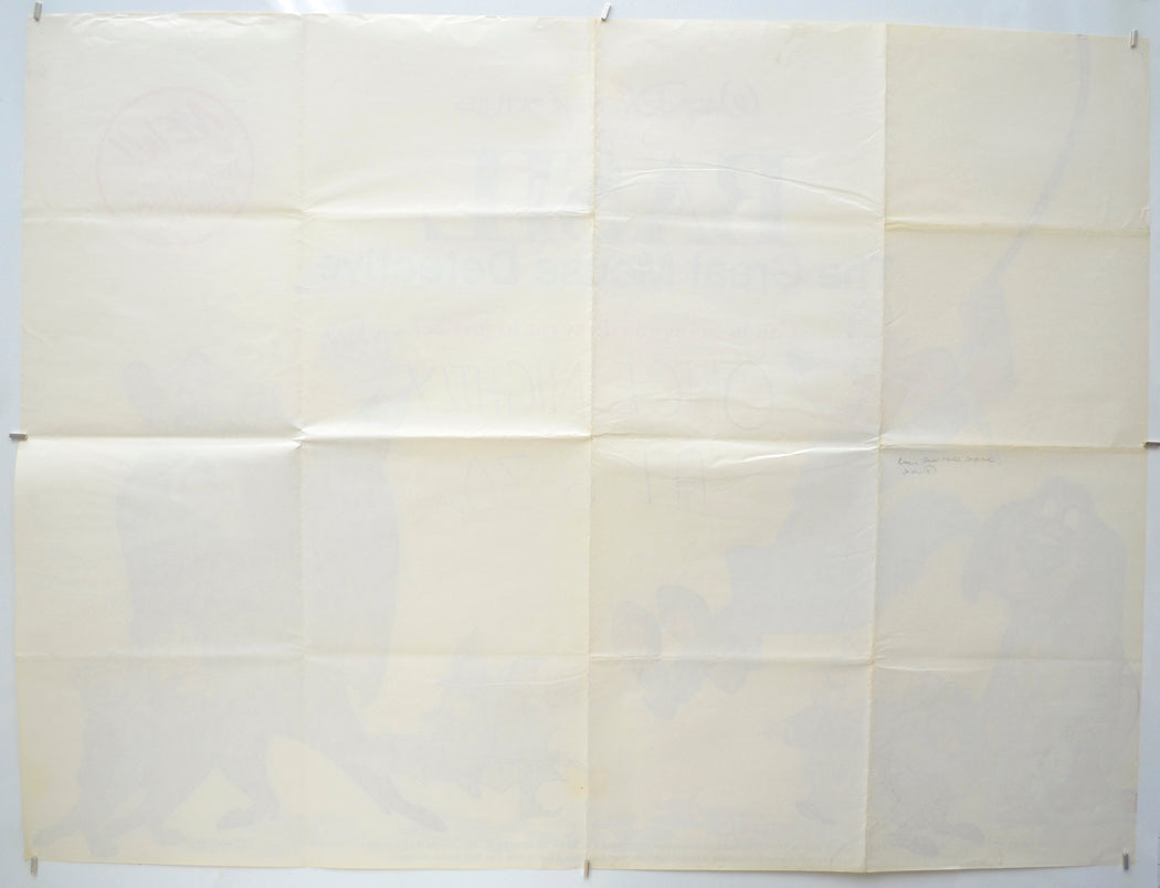 BASIL THE GREAT MOUSE DETECTIVE (Back) Cinema Quad Movie Poster