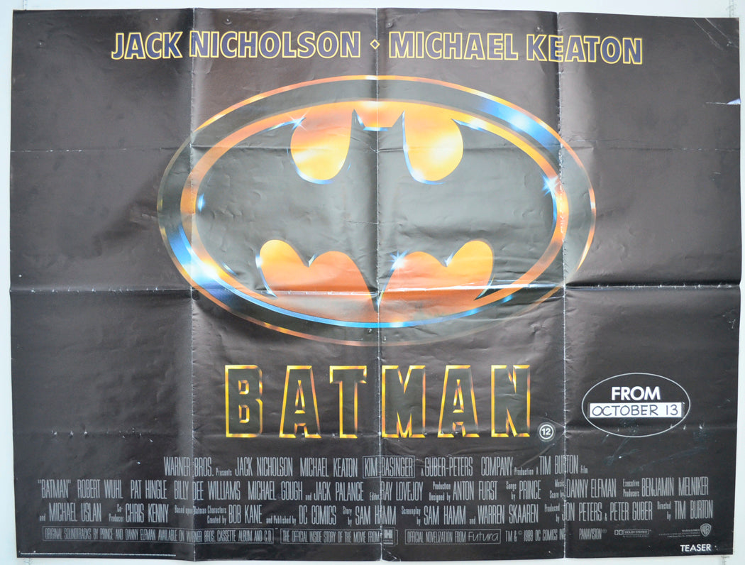 Batman (Teaser / Advance Version) Original Quad Poster - Film Poster - Movie Poster
