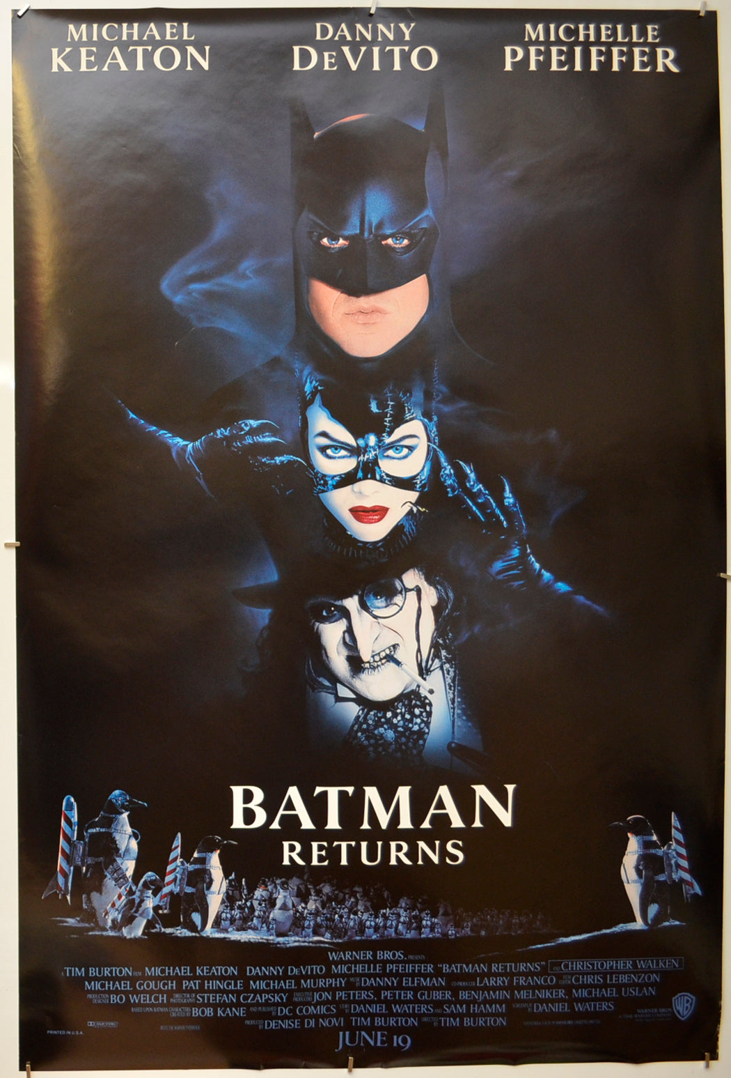 Batman Returns Original One Sheet Poster - Film Poster - Movie Poster
