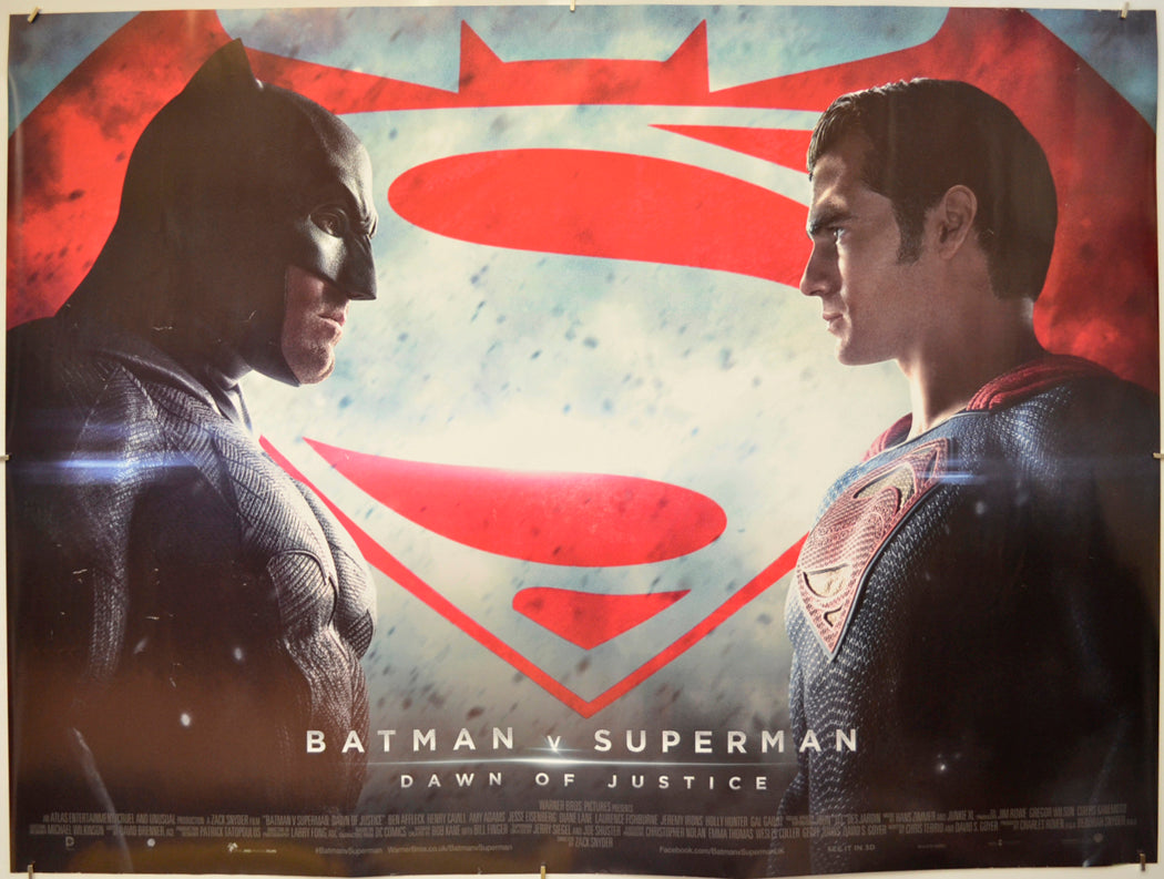 Batman V Superman : Dawn Of Justice Original Quad Poster - Film Poster - Movie Poster