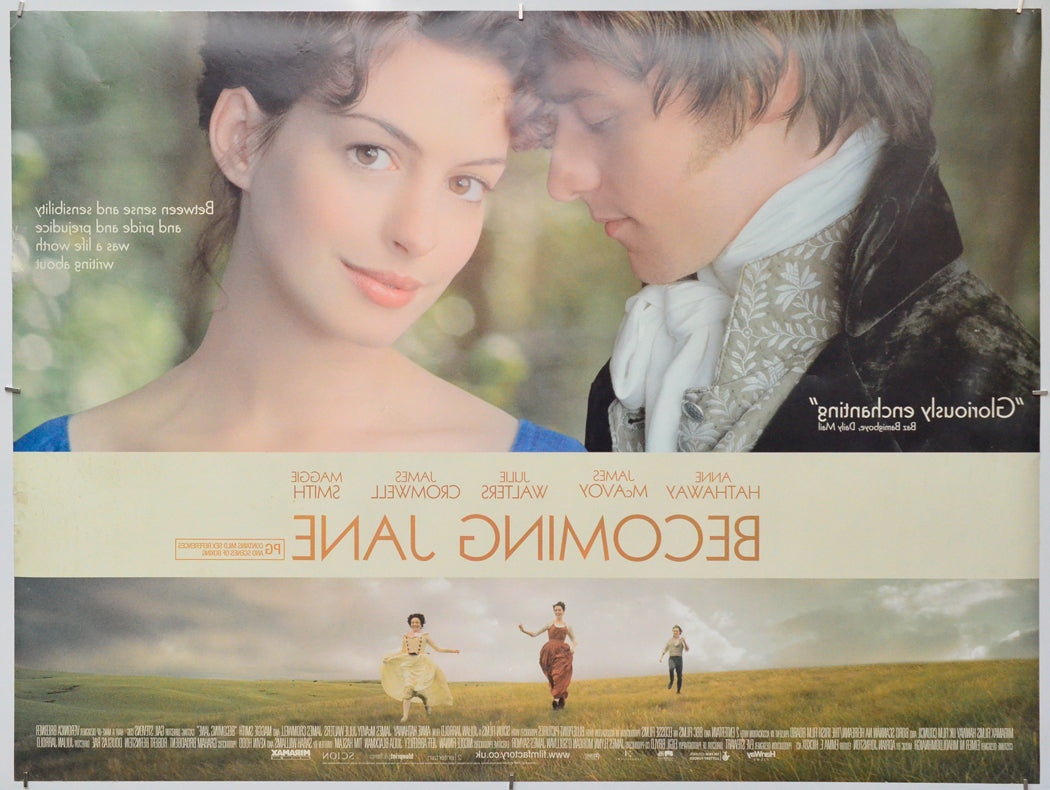 Becoming Jane (Back) Cinema Quad Movie Poster