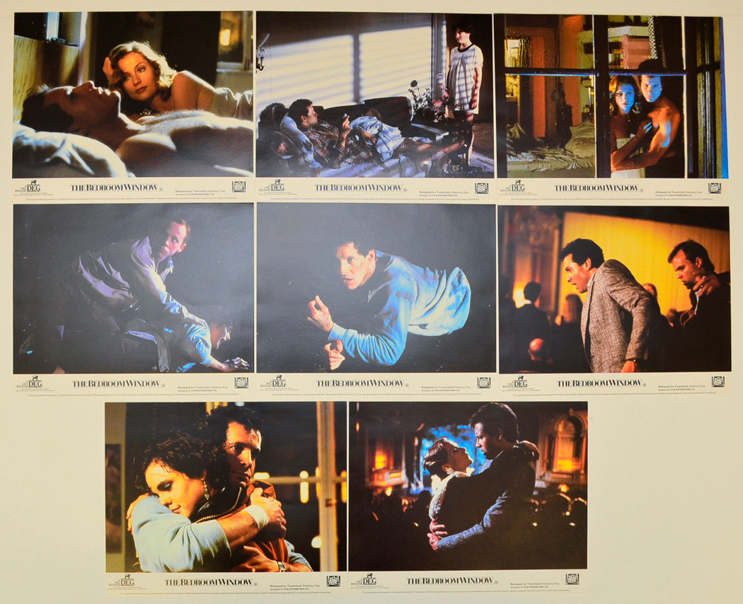 The Bedroom Window Set of 8 Original Lobby Cards / Colour Front Of House Stills