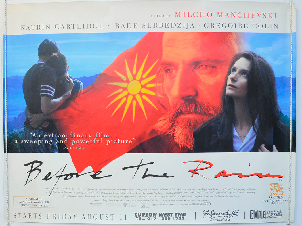 Before The Rain Original British Quad Poster - Film Poster - Movie Poster