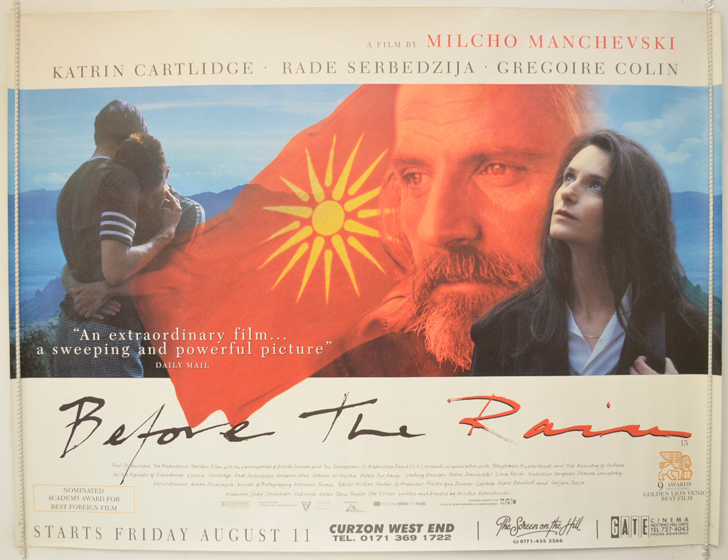 Before The Rain Original Quad Poster - Film Poster - Movie Poster