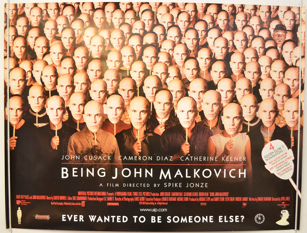 Being John Malkovich Original Quad Poster - Film Poster - Movie Poster