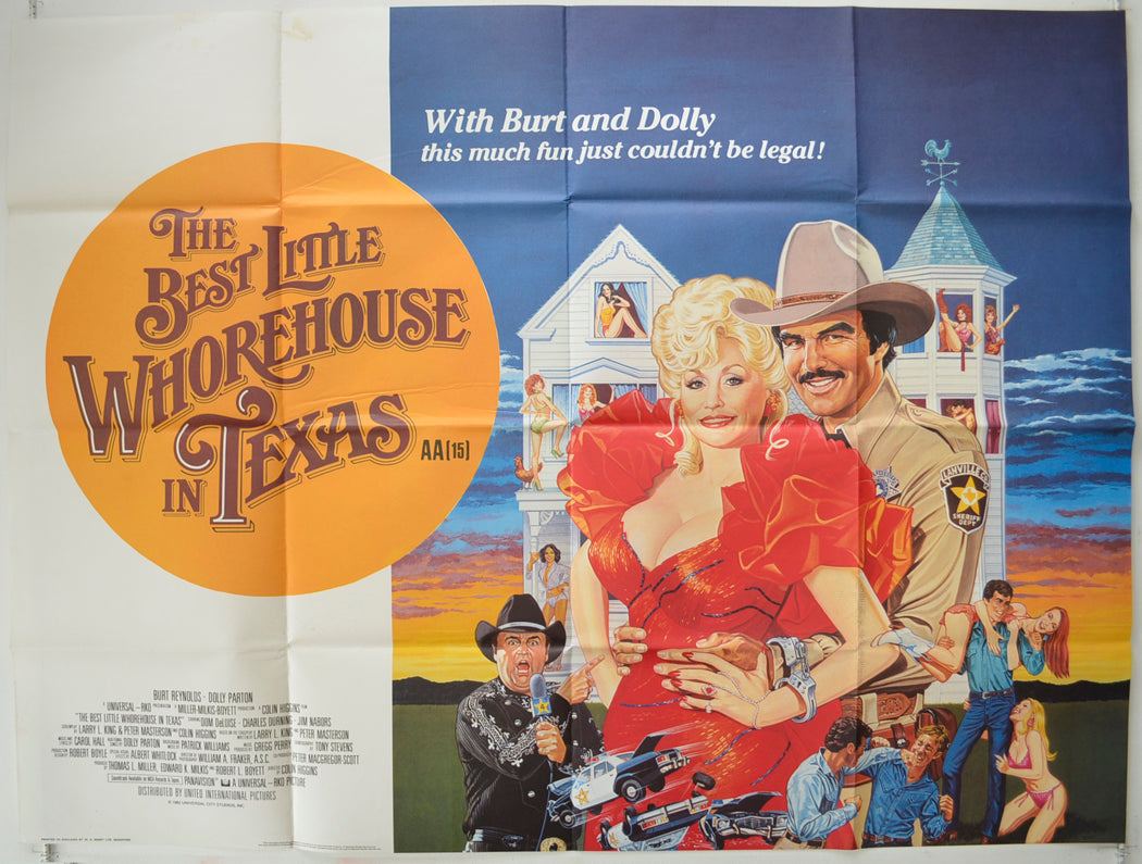 Best Little Whorehouse In Texas Original Quad Poster - Film Poster - Movie Poster
