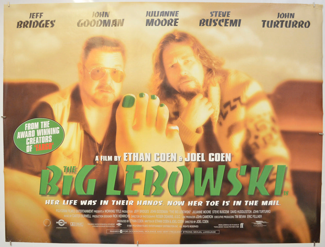 The Big Lebowski (Design 2) Original Quad Poster - Film Poster - Movie Poster