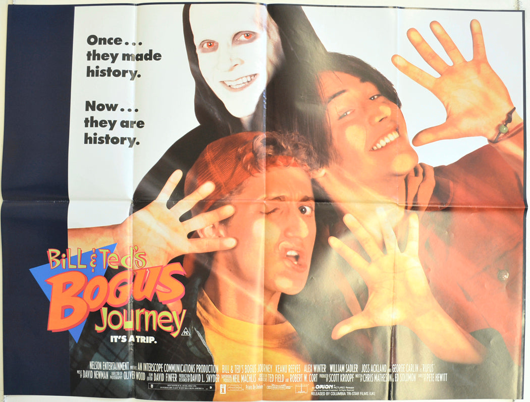 Bill And Ted's Bogus Journey Original British Quad Poster - Film Poster - Movie Poster