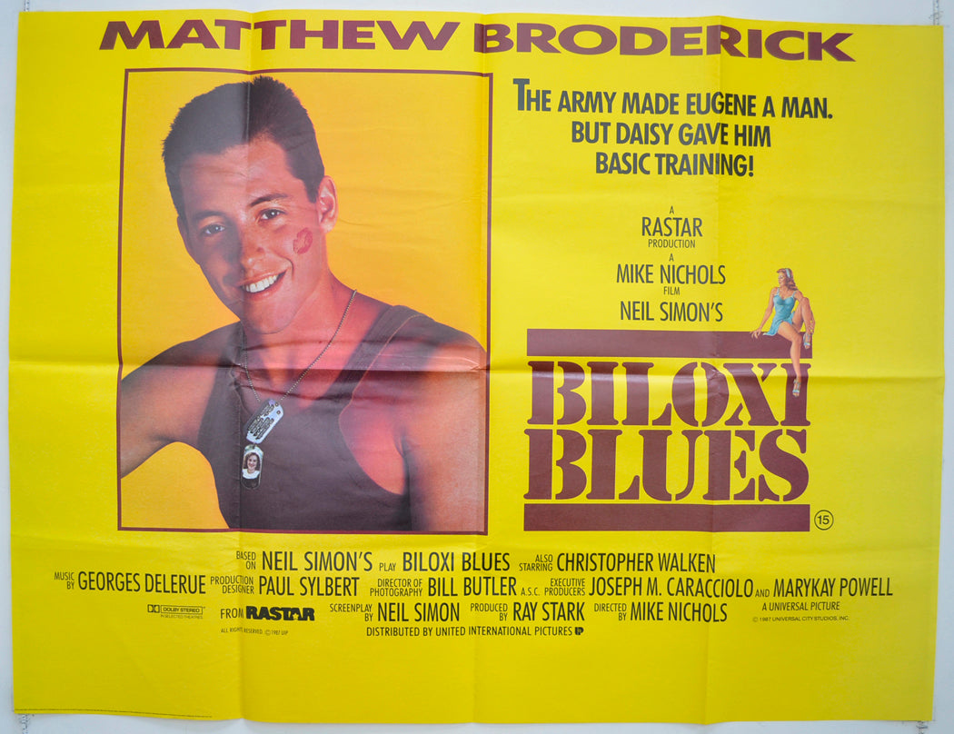 Biloxi Blues Original Quad Poster - Film Poster - Movie Poster